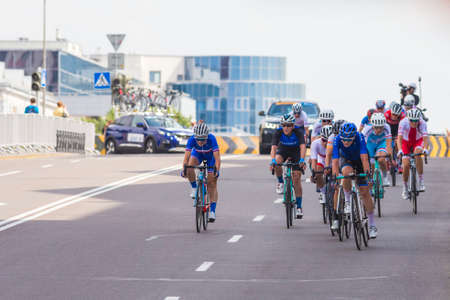 Minsk,Belarus-22 June,2019. Women's Peloton Road Race During The II European Games. Group Race for 120 km with Free Access For Spectators and Visitors of the Event, June 22, 2019, Minsk, Belarus.のeditorial素材