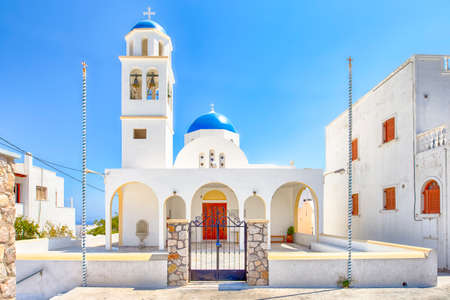 Anastasi Church on Santorini Island in Greece in Vurvulos (Vourvoulos) Village.Horizontal Imageの写真素材