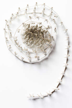 Line of Silver Tinned External PCB Angular Connectors Over White Background. Vertical Image...