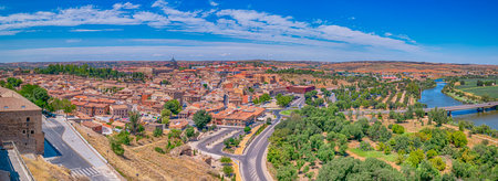 Travel Ideas. Scenic Panoramic View of the City of Toledo in Spain.Horizontal Image Panoramaの写真素材