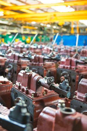 Minsk, Belarus- May 30, 2021: Modern Tractors Machinery Assembly Line With Manufacturing  Facilities Alongsideの写真素材