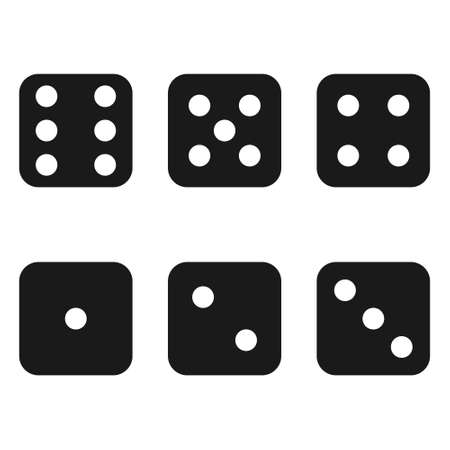 set of dice iconのイラスト素材