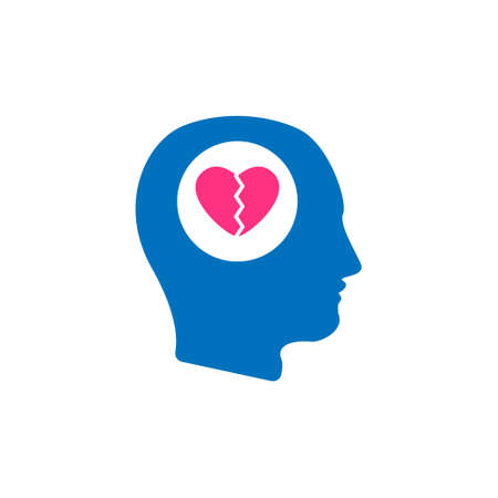 Human head, mental broken iconのイラスト素材