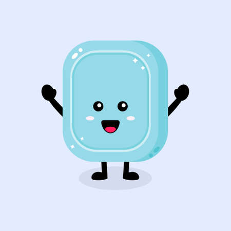 Cute soap cartoon character.のイラスト素材