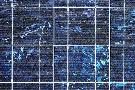 Photovoltaic cells in a solar panel 