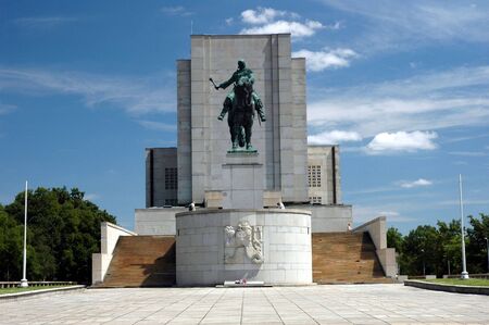 National Memorial - Jan Zizka statue in Prague (Czech Republic)の写真素材