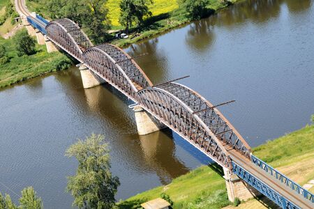 Rail Bridge - an aerial viewの写真素材