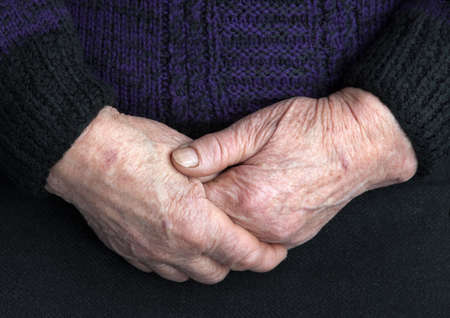 Old Womans Handsの写真素材