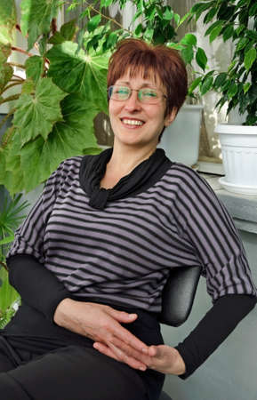 	Mature businesswoman smilingの写真素材