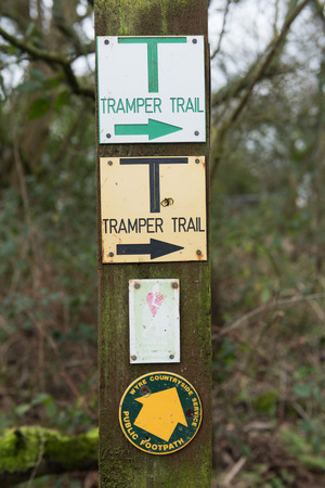 Tramper trail countryside walk marker point