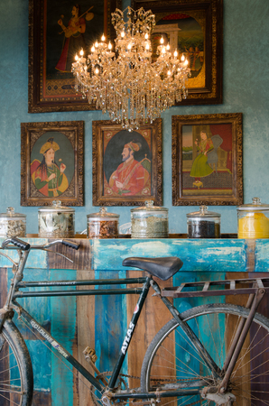 Dubai, United Arab Emirates, 04/29/2016, House of Curry indian restaurant interiors, Dubai, JBR, The Walkのeditorial素材