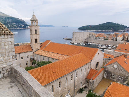 dubrovnik, Croatia, 06/06/2016 Dubrovnik old town croatia, roof top view of churches and housesのeditorial素材