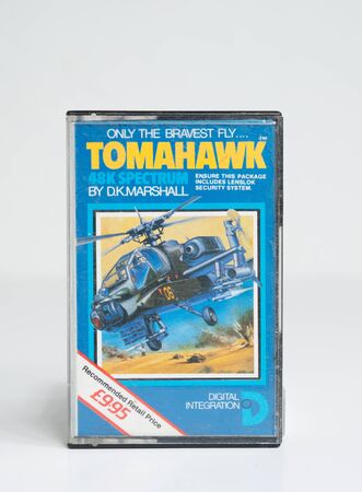 london, england, 05/05/2018 Retro vintage spectrum 48k arcade video game classic a tomahawk...