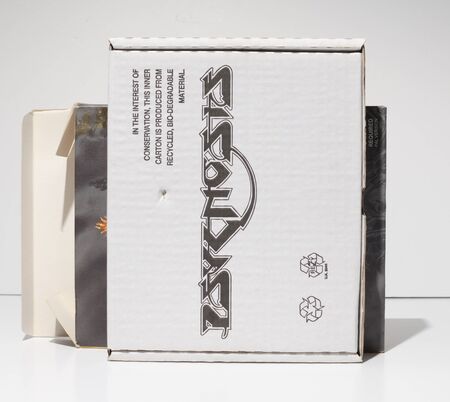 london, england, 05/05/2018 Retro vintage commodore amiga, cbm arcade video game classic theatre of death psygnosis  in a big box rare format. collectors nostalgic 8 bit computer game.のeditorial素材