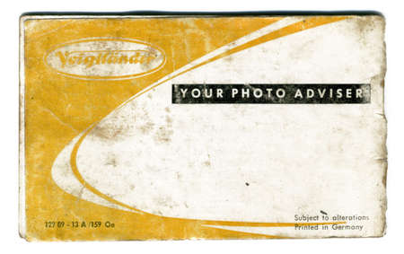 london, england, 05/05/2018 Old retro vintage voigtlander vito b 1954 instruction manual. old vintage antique german and swiss hand made metal cameras 35 mm film photography.のeditorial素材