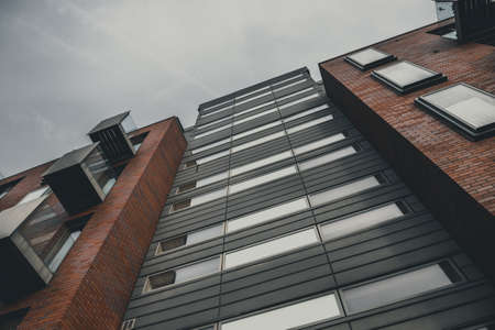 Futuristic regeneration of city's with luxurious city living apartments. Real estate expensive inner...