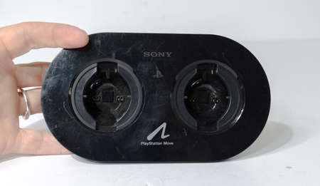 london, england, 05/04/2020 A Sony PS3/PS4 Original Sony PLAYSTATION Move Controller with charge...