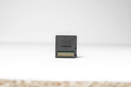 London, England, 26/05/20202 A back view of a nintendo ds video game cartridge isolated on a white...