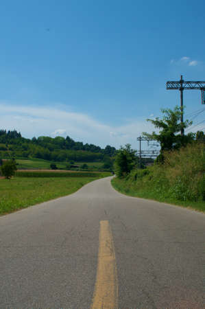 Country roadのeditorial素材