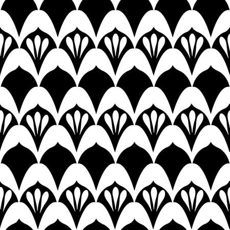 Very chic and vintage looking, that pattern could make your living space so elegant and stylishly fashionable.  As drapes or bedding textile. Original repeating pattern design.のイラスト素材