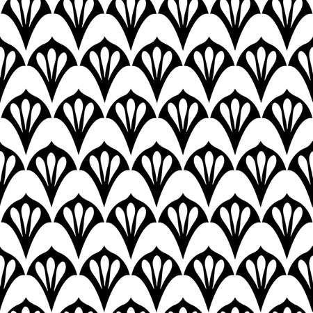 Very chic and vintage looking, that pattern could make your living space so elegant and stylishly fashionable.  As drapes or bedding textile. Original repeating pattern design.のイラスト素材
