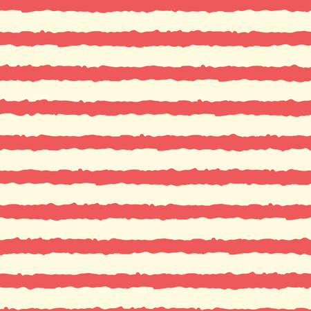 Cool color grunge stripes in red on creamのイラスト素材