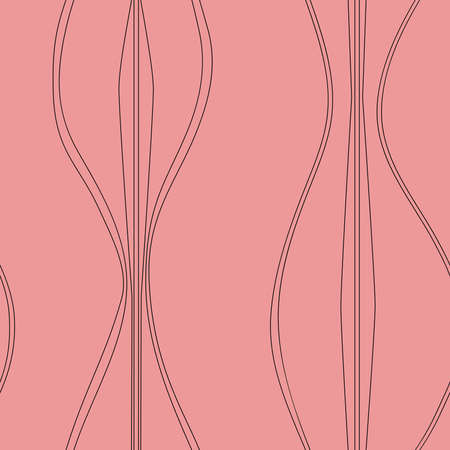 Mid-century Coral curvy shapesのイラスト素材