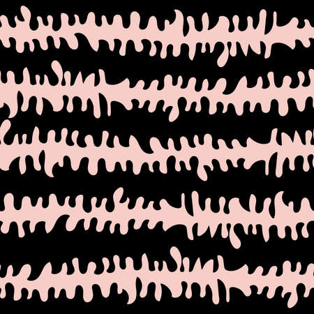 Mid-century Pink horizontal grunge stripesのイラスト素材