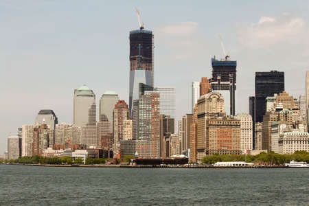 One World Trade Center in mid constructionのeditorial素材