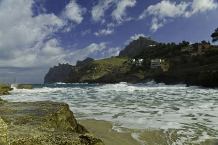 Romantic and empty cove in Mallorca, Spainの写真素材