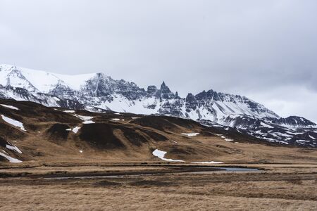 Sharp mountain tops in North Iceland