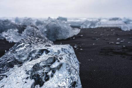 Icebergs from Diamond beach in Iceland