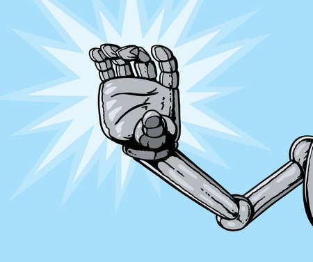 Robot hand grabbing or reachingのイラスト素材