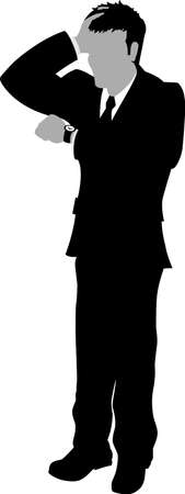 Out of time Business man のイラスト素材