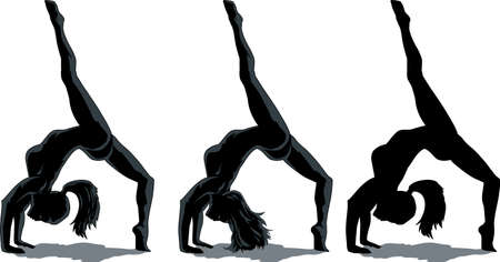 Backflip girl		のイラスト素材