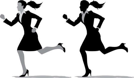 Business women runningのイラスト素材