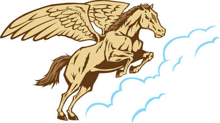 Pegasusのイラスト素材