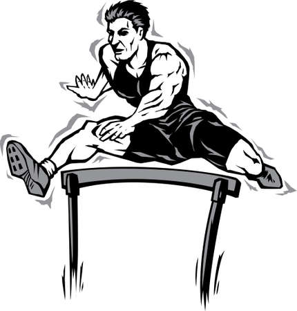 Jumping athleteのイラスト素材