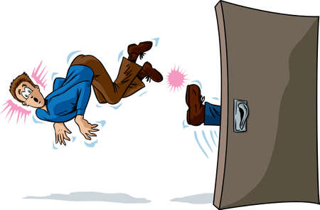 Guy getting the boot		のイラスト素材