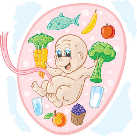 Healthy baby のイラスト素材