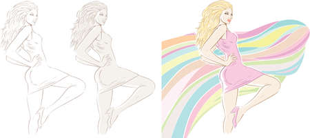 Swaying modelのイラスト素材