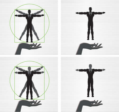 Business man in handのイラスト素材