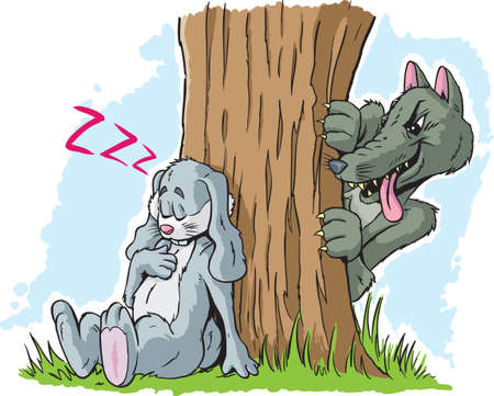 Sleeping Rabbitのイラスト素材
