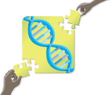 DNA Puzzleのイラスト素材