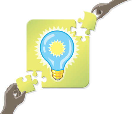 Putting Idea togetherのイラスト素材