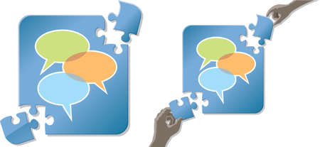 Solving communication problemsのイラスト素材