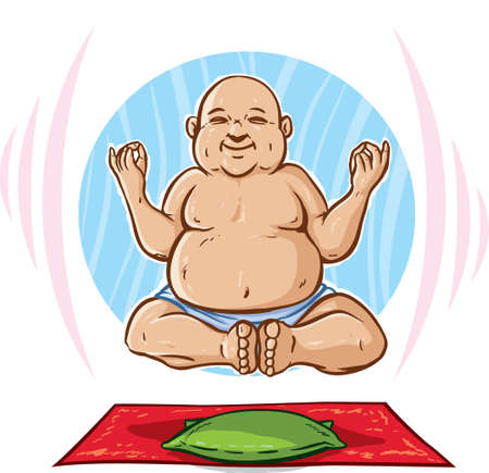 Floating Buddhaのイラスト素材