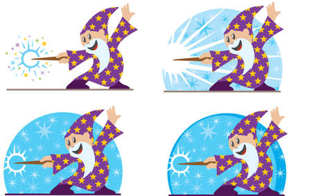 Cute little wizard のイラスト素材