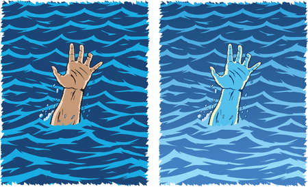 Drowning Handのイラスト素材