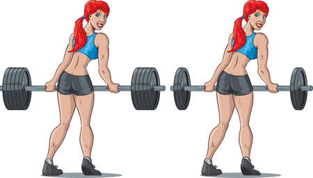 Weight girlのイラスト素材